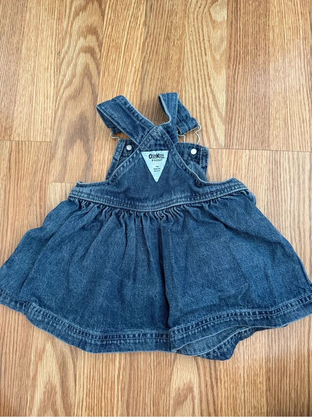 OshKosh B'gosh Dark Blue Denim Skirted Overalls